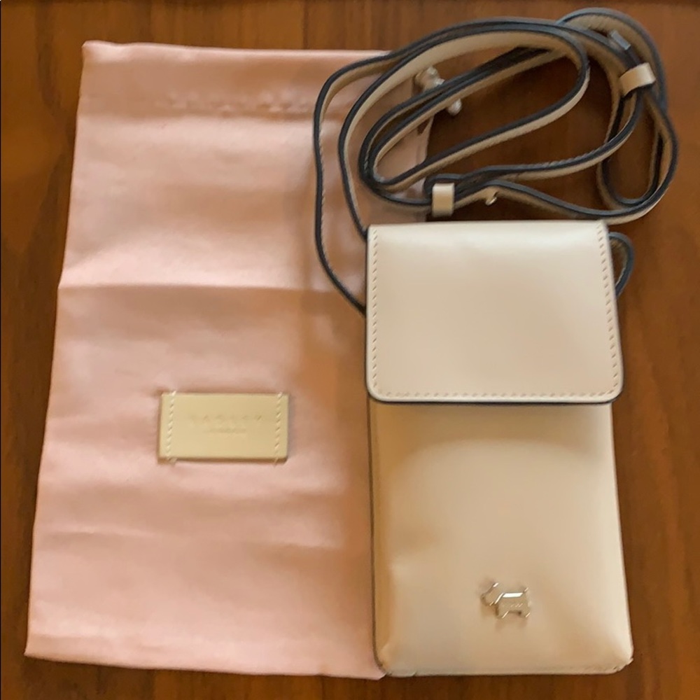 Radley London crossbody phone case cream